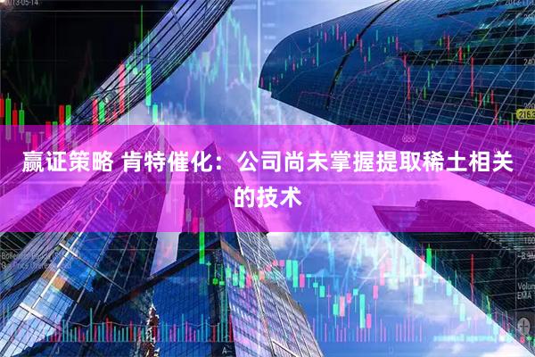 赢证策略 肯特催化：公司尚未掌握提取稀土相关的技术
